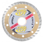  Diamant-Trennscheibe EC 220 mit kontinuierlicher turbo Rand 7mm Höhe.115 mm Allzweck (Univesal) für Trockenbearbeitung